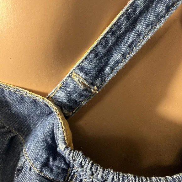 Lucky Brand Women's Denim Retro tank top Size Small Boho Festival - Picture 5 of 8